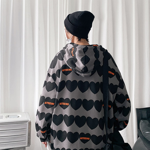 Hanorac color barbatesc cu gluga si cravate