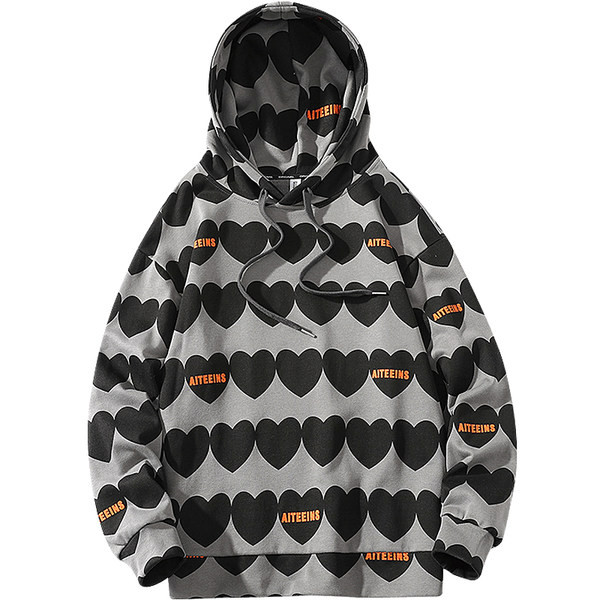 Hanorac color barbatesc cu gluga si cravate