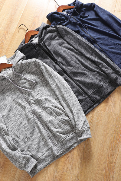 Hanorac casual barbatesc cu fermoar si buzunare