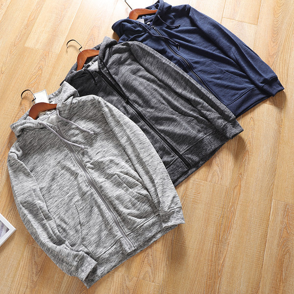 Hanorac casual barbatesc cu fermoar si buzunare