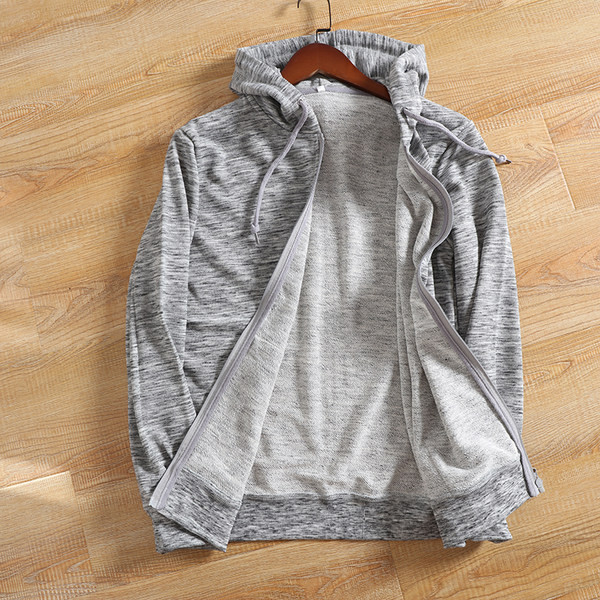 Hanorac casual barbatesc cu fermoar si buzunare