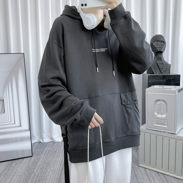 Hanorac pentru bărbați cu buzunare și glugă