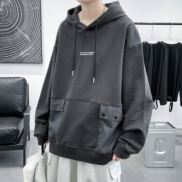 Hanorac pentru bărbați cu buzunare și glugă