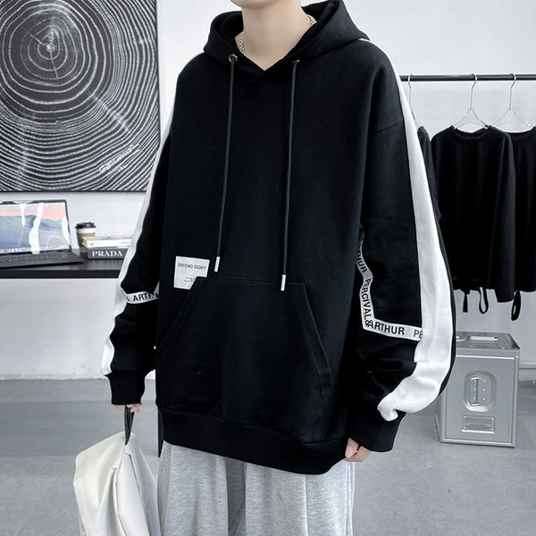 Hanorac de toamna pentru barbati cu gluga si cravate