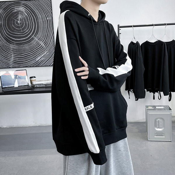 Hanorac de toamna pentru barbati cu gluga si cravate