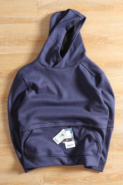 Мъжки суичър с качулка в син цвят