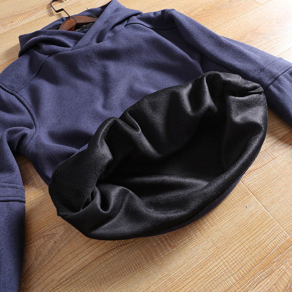 Мъжки суичър с качулка в син цвят