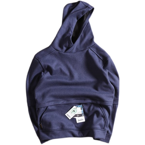 Мъжки суичър с качулка в син цвят