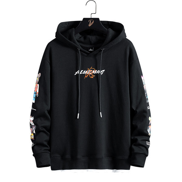 Hanorac pentru bărbați cu broderie și mâneci lungi