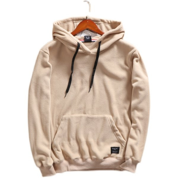 Hanorac pentru bărbați într-o singură culoare, cu glugă