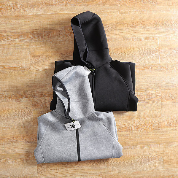 Hanorac casual barbatesc cu gluga si fermoar