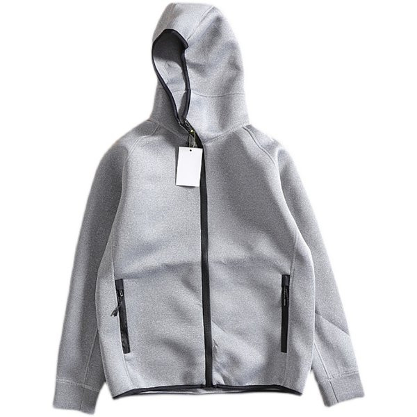 Hanorac casual barbatesc cu gluga si fermoar