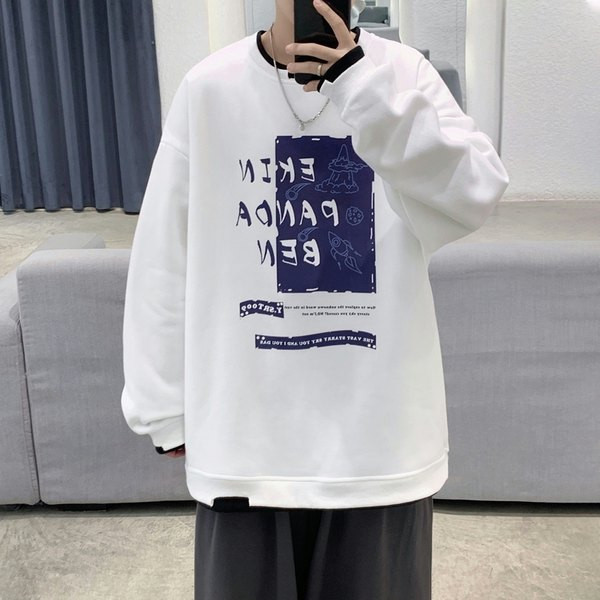 Hanorac lat de zi cu zi cu imprimeu color