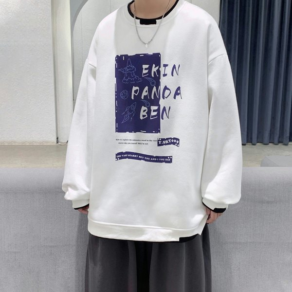 Hanorac lat de zi cu zi cu imprimeu color