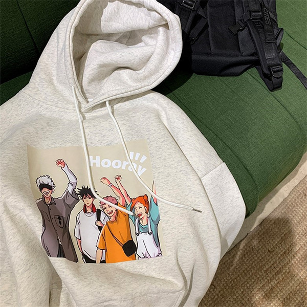 Hanorac casual barbatesc cu imprimeu si buzunar