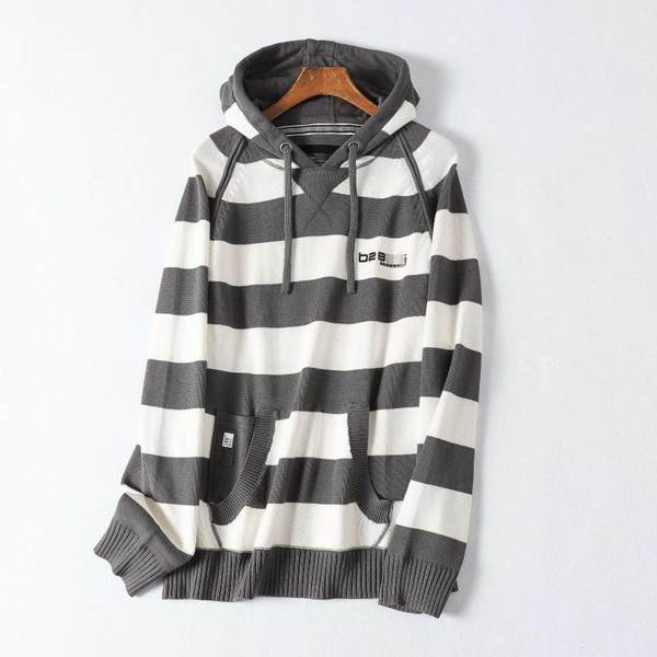 Hanorac lat cu dungi cu buzunare