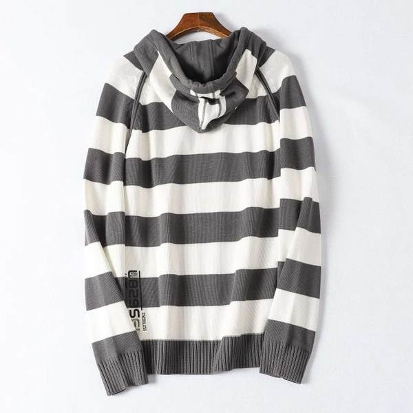 Hanorac lat cu dungi cu buzunare