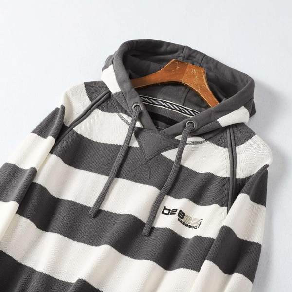 Hanorac lat cu dungi cu buzunare