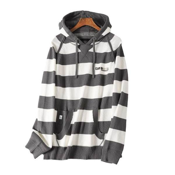 Hanorac lat cu dungi cu buzunare