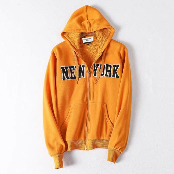 Hanorac de toamnă cu inscripție și căptușeală caldă