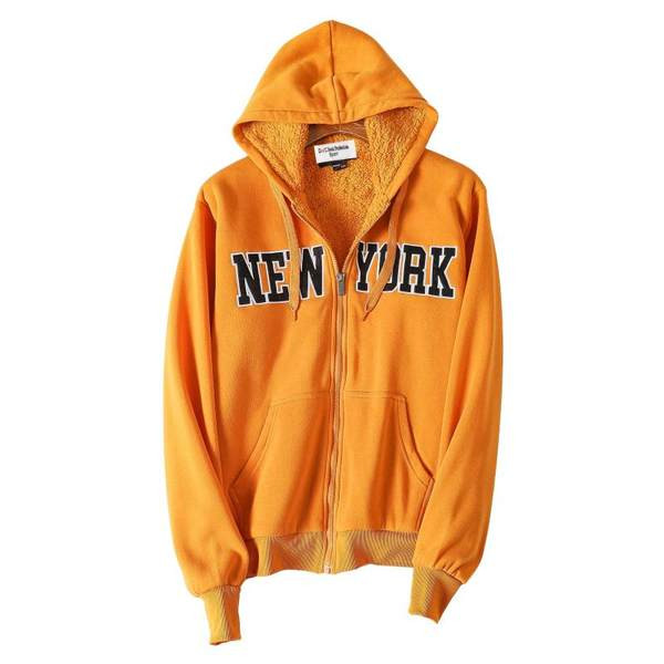 Hanorac de toamnă cu inscripție și căptușeală caldă