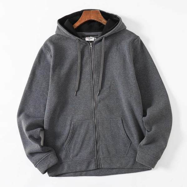 Hanorac de toamna cu gluga, cravate si fermoar