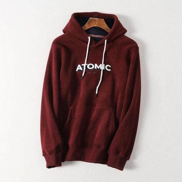 Hanorac sport de toamnă cu inscripție și glugă