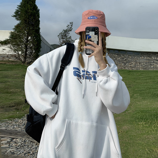 Lai kapuutsiga ja pealdisega meeste dressipluus