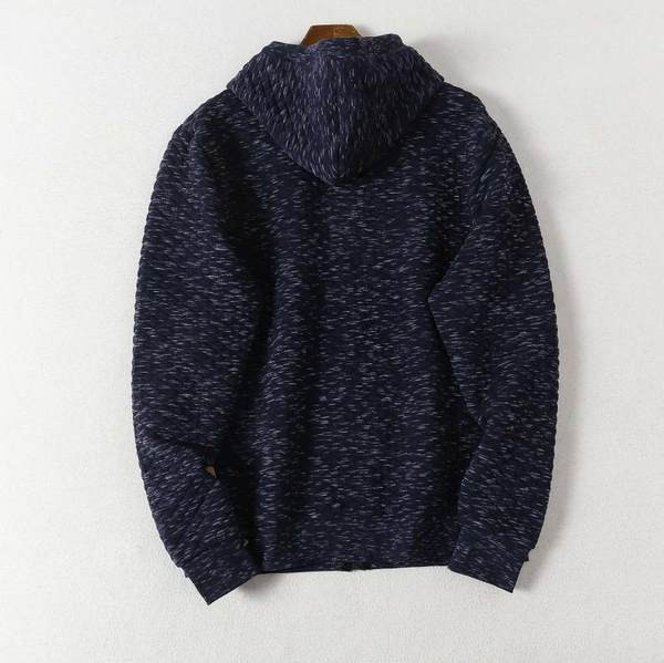 Плътен мъжки суичър с качулка и цип