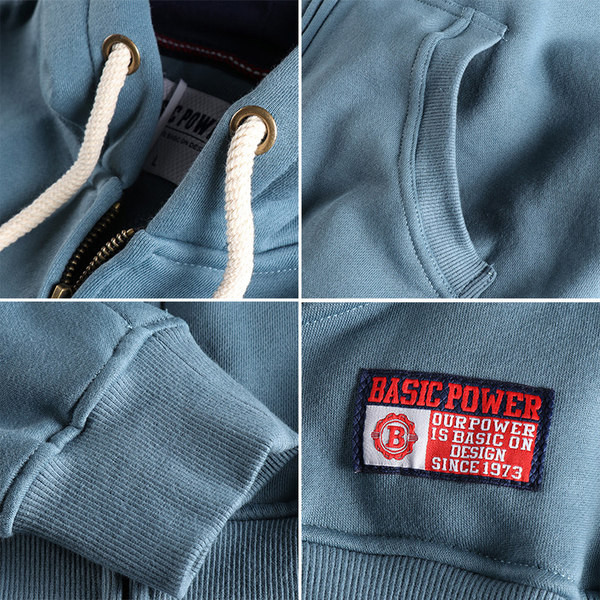 Ανδρικό φούτερ με κουκούλα και κορδόνια