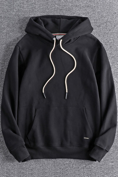 Ανδρικό φούτερ καθημερινό με κορδόνια και με κουκούλα