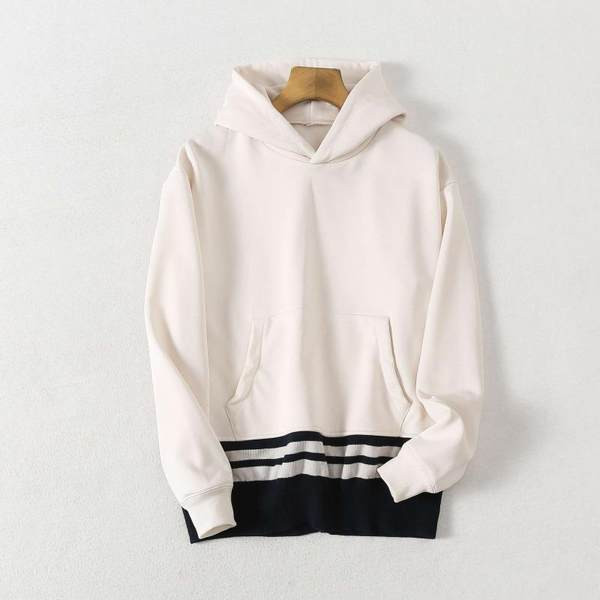 Мъжки раиран суичър с качулка 