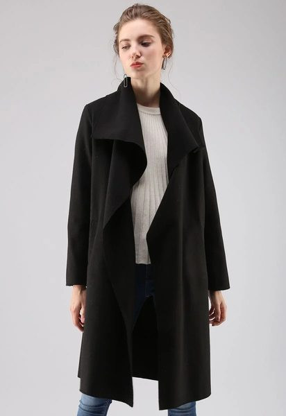 Pikk kevad-sügismantel ilma kinnituseta