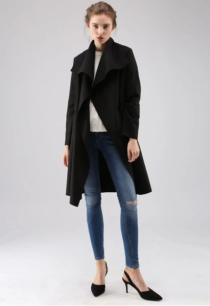 Pikk kevad-sügismantel ilma kinnituseta