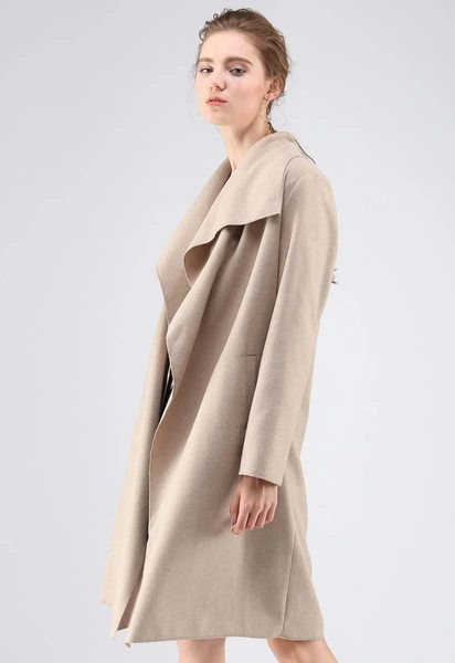 Pikk kevad-sügismantel ilma kinnituseta