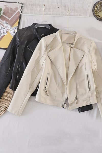 Naiste sügisene madala kraega nahktagi