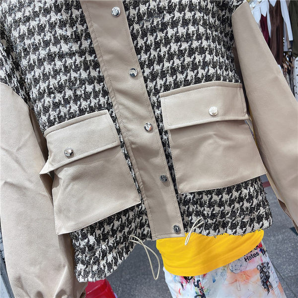 Uue mudeli kõrge krae ja taskutega naiste jope