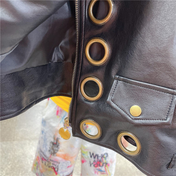 Uue mudeli metallsõrmustega naiste nahktagi