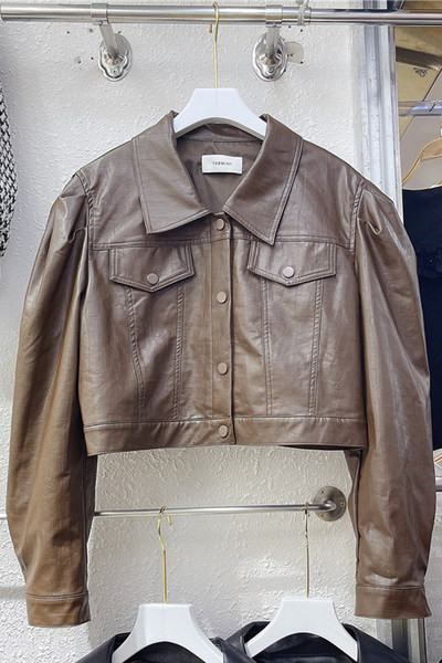 Uus mudel ökonahast lühike naiste jakk pikkade varrukatega