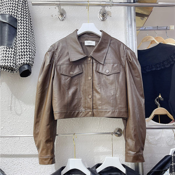 Uus mudel ökonahast lühike naiste jakk pikkade varrukatega