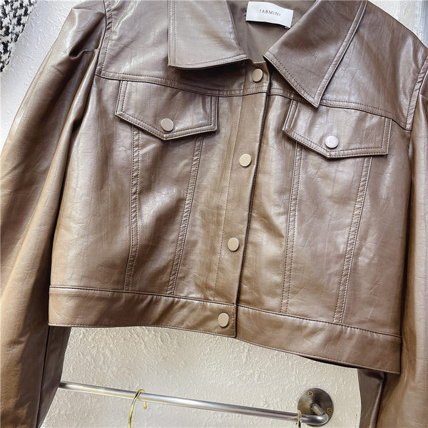 Uus mudel ökonahast lühike naiste jakk pikkade varrukatega