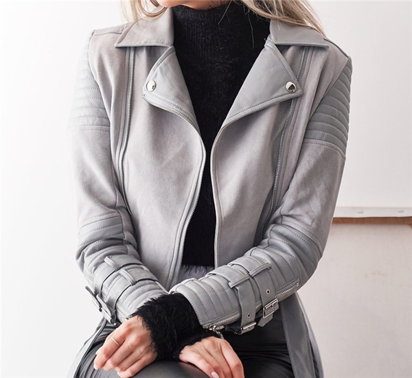 Modern női kabát aszimmetrikus cipzárral