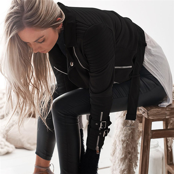 Modern női kabát aszimmetrikus cipzárral