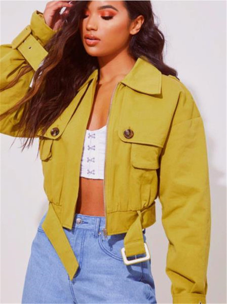 Rövid alkalmi textil kabát derékövvel