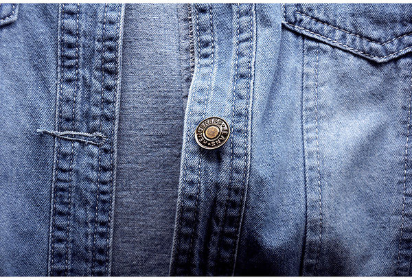 Дамско дънково яке с класическо яка