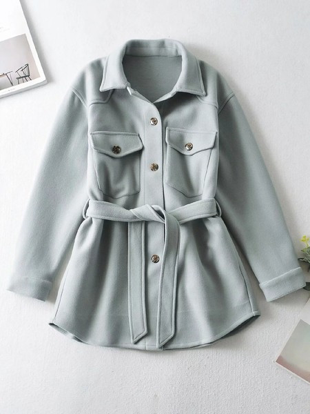 Tavaszi-őszi ing típusú kabát övvel