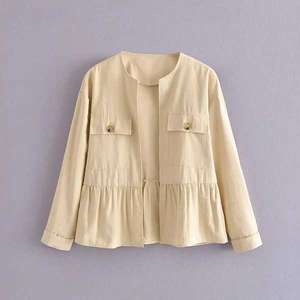 Napi tavaszi-őszi kabát zsebekkel