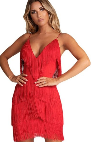 Μοντέρνο φόρεμα με κρόσσια