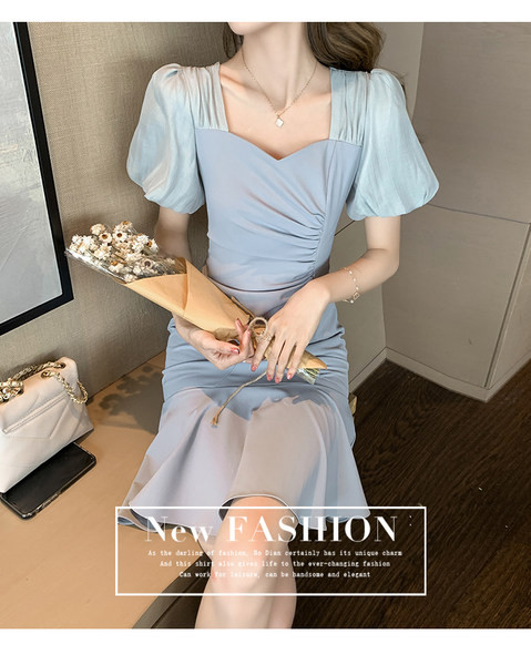 Új modell női ruha puffos ujjakkal, két színben