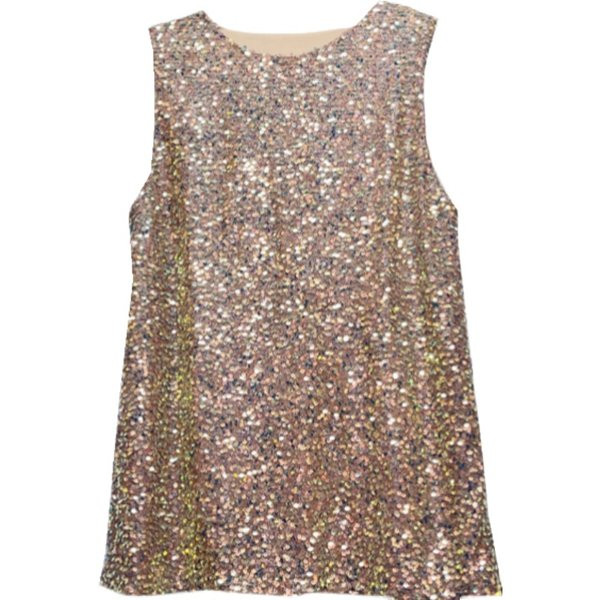 Új modell női ruha ovális nyakkivágással és flitterekkel